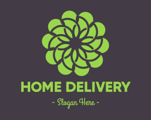 Green Flower Pattern logo design