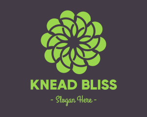 Green Flower Pattern logo design