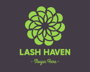 Green Flower Pattern logo design