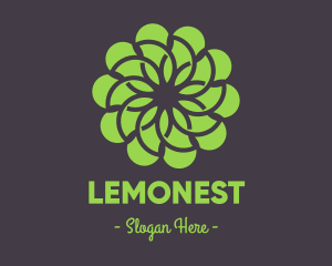 Spring - Green Flower Pattern logo design