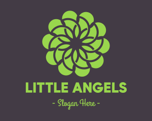 Green Flower Pattern logo design