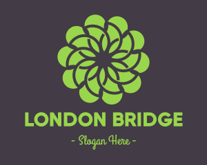 Green Flower Pattern logo design