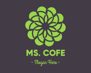 Green Flower Pattern logo design