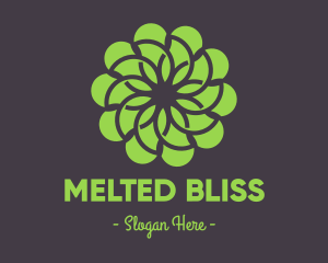 Green Flower Pattern logo design