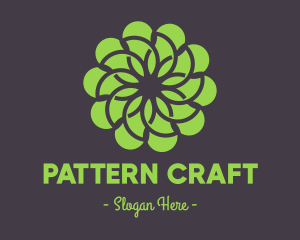 Green Flower Pattern logo design