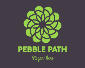 Green Flower Pattern logo design