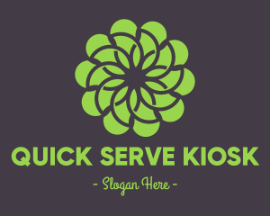 Green Flower Pattern logo design