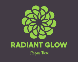 Green Flower Pattern logo design