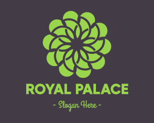 Green Flower Pattern logo design