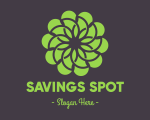 Green Flower Pattern logo design