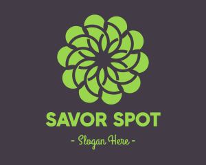 Green Flower Pattern logo design