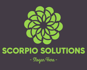 Green Flower Pattern logo design