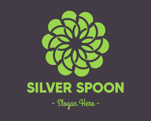 Green Flower Pattern logo design