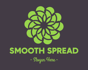 Green Flower Pattern logo design