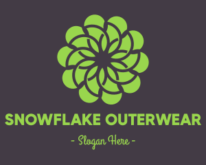 Green Flower Pattern logo design