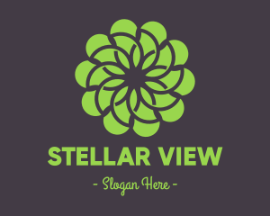 Green Flower Pattern logo design