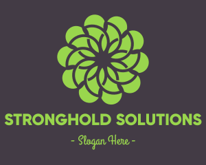 Green Flower Pattern logo design