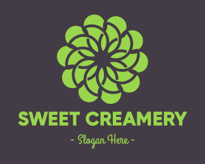 Green Flower Pattern logo design