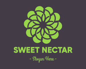 Green Flower Pattern logo design