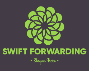 Green Flower Pattern logo design