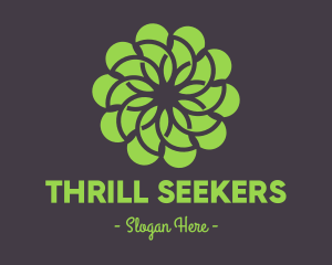 Green Flower Pattern logo design