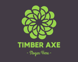 Green Flower Pattern logo design