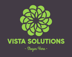 Green Flower Pattern logo design