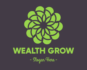 Green Flower Pattern logo design