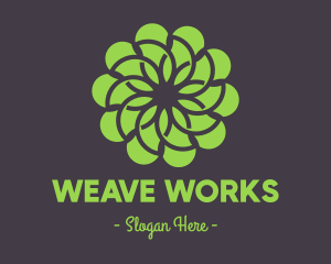 Green Flower Pattern logo design