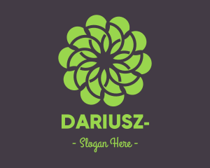 Green Flower Pattern logo design