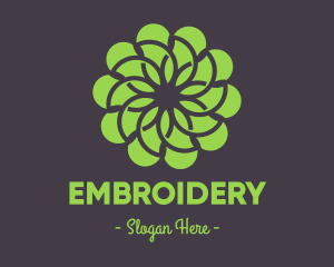 Green Flower Pattern logo design