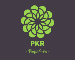 Green Flower Pattern logo design