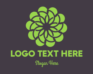 Green Flower Pattern Logo