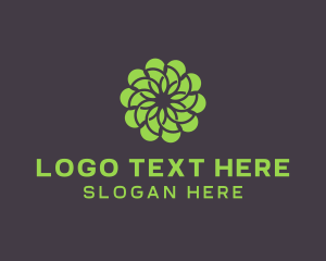 Green Flower Pattern logo design