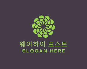 Green Flower Pattern logo design