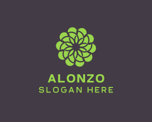 Green Flower Pattern logo design