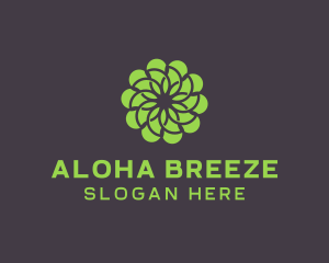 Green Flower Pattern logo design