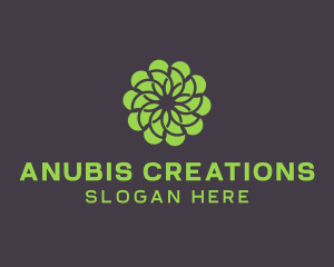 Green Flower Pattern logo design