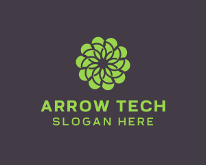 Green Flower Pattern logo design