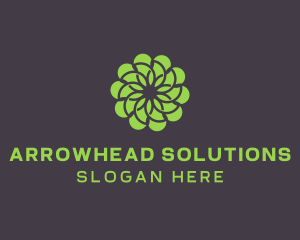 Green Flower Pattern logo design