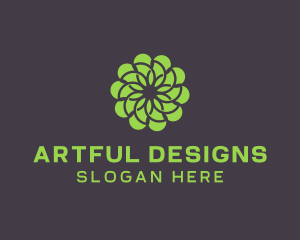 Green Flower Pattern logo design