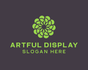 Green Flower Pattern logo design