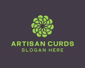 Green Flower Pattern logo design