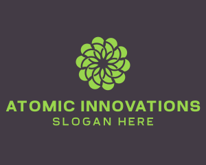 Green Flower Pattern logo design