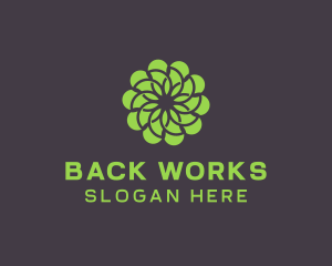 Green Flower Pattern logo design