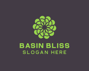 Green Flower Pattern logo design