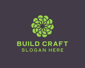 Green Flower Pattern logo design