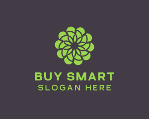 Green Flower Pattern logo design