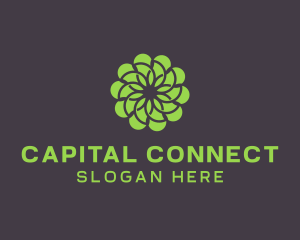 Green Flower Pattern logo design