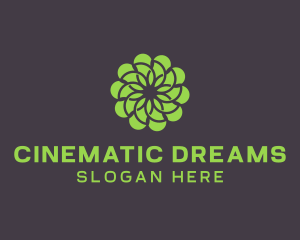 Green Flower Pattern logo design